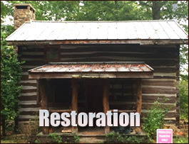 Historic Log Cabin Restoration  Stoneville, North Carolina