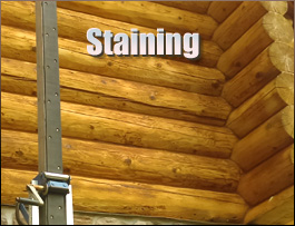  Stoneville, North Carolina Log Home Staining